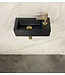 Fonteinset Toilet Links Zwart Quartz met Mat Goud - 36x18x9 cm - Mini-Rhea