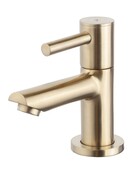 Fonteinset Toilet Links Carrara met Mat Goud - 36x18x9 cm - Mini-Rhea Marmerlook