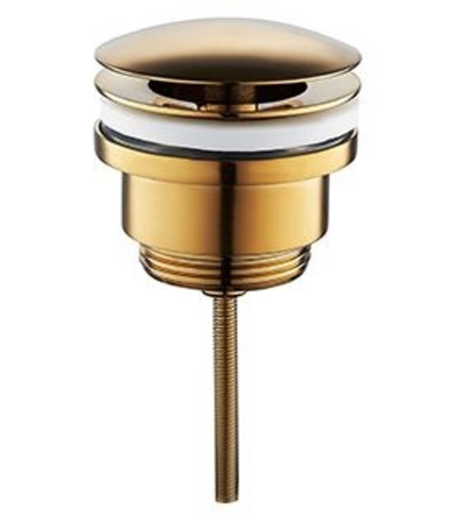 Fonteinset Toilet Links Carrara met Mat Goud - 36x18x9 cm - Mini-Rhea Marmerlook