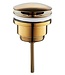 Fonteinset Toilet Links Carrara met Mat Goud - 36x18x9 cm - Mini-Rhea Marmerlook