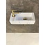 Wiesbaden Fonteinset Toilet Links Carrara met Mat Goud - 36x18x9 cm - Mini-Rhea Marmerlook