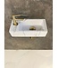 Fonteinset Toilet Links Carrara met Mat Goud - 36x18x9 cm - Mini-Rhea Marmerlook