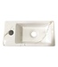 Fonteinset Toilet Links Carrara met Mat Goud - 36x18x9 cm - Mini-Rhea Marmerlook
