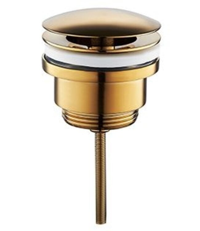 Fonteinset Toilet Rechts Carrara met Mat Goud - 36x18x9 cm - Mini-Rhea Marmerlook