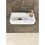 Wiesbaden Fonteinset Toilet Rechts Carrara met Mat Goud - 36x18x9 cm - Mini-Rhea Marmerlook