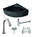 Wiesbaden Wiesbaden Fonteinset Toilet Hardstenen hoekfontein 30x30x10 Chroom