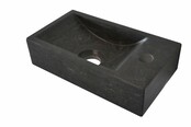 Fonteinset Toilet Hardsteen Rechts 40x22x10 cm Chroom