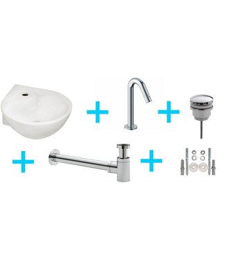 Wiesbaden Wiesbaden Fonteinset Toilet Porta fontein + Metro kraan Chroom