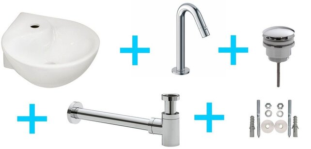 Fonteinset Toilet Porta fontein + Metro kraan Chroom