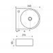 Toilet fontein Erato Wit Rond met kraangat 34x27x12 cm