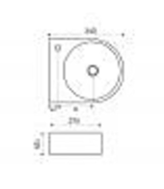 Wiesbaden Toilet fontein Erato Wit Rond met kraangat 34x27x12 cm