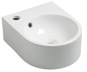 Toilet fontein Erato Wit Rond met kraangat 34x27x12 cm