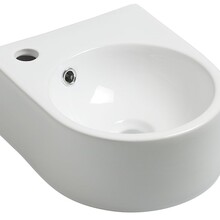 Wiesbaden Toilet fontein Erato Wit Rond met kraangat 34x27x12 cm