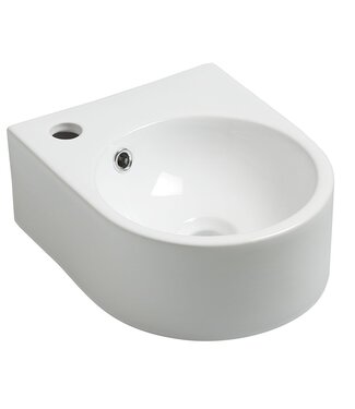 Wiesbaden Wiesbaden Toilet fontein Erato Wit Rond met kraangat 34x27x12 cm