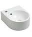 Wiesbaden Toilet fontein Erato Wit Rond met kraangat 34x27x12 cm