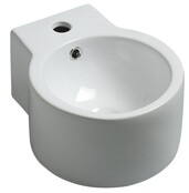 Wiesbaden Toilet fontein Kronos Wit Rond met kraangat 32x27x16 cm