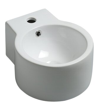 Wiesbaden Wiesbaden Toilet fontein Kronos Wit Rond met kraangat 32x27x16 cm