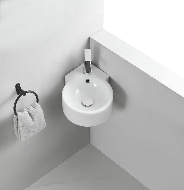 Toilet fontein Atlas hoekfontein Wit 44x27x12 cm