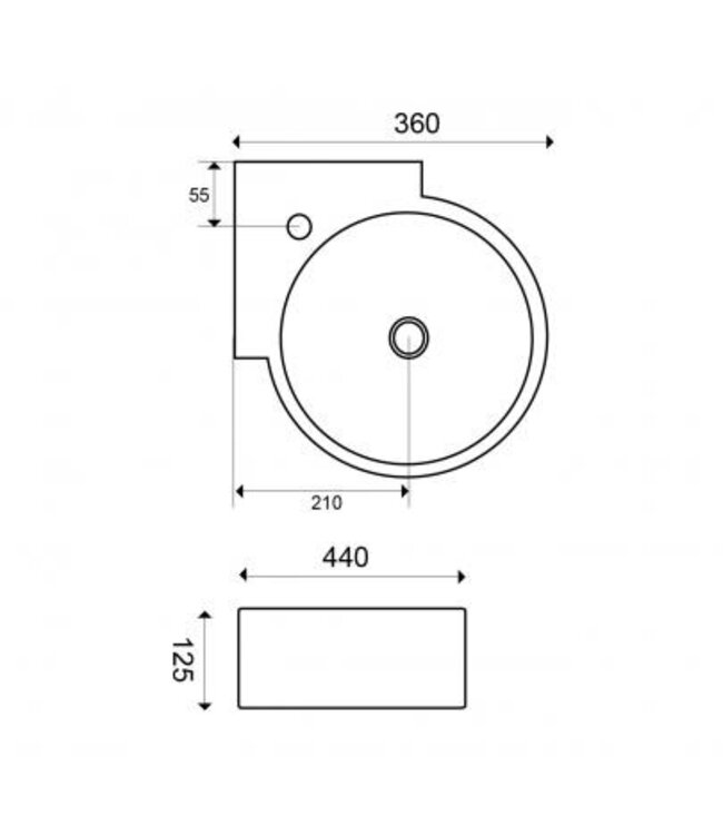 Wiesbaden Toilet fontein Atlas hoekfontein Wit 44x27x12 cm