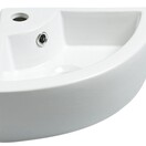 Toilet fontein Pallas hoekfontein Wit 44x32x13 cm keramiek