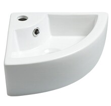 Toilet fontein Pallas hoekfontein Wit 44x32x13 cm keramiek