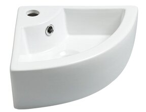 Wiesbaden Toilet fontein Pallas hoekfontein Wit 44x32x13 cm keramiek