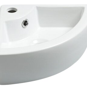 Wiesbaden Toilet fontein Pallas hoekfontein Wit 44x32x13 cm keramiek