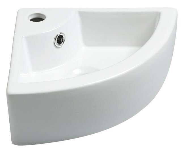 Toilet fontein Pallas hoekfontein Wit 44x32x13 cm keramiek
