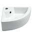 Wiesbaden Wiesbaden Toilet fontein Pallas hoekfontein Wit 44x32x13 cm keramiek