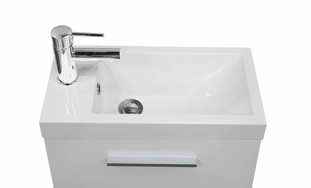 Wc kastje + wastafel Emma Wit 50x25x50 cm