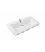 Wastafel glans wit Vision 80x46x5,5 cm met kraangat kunstmarmer