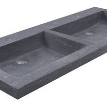 Wiesbaden Wastafel Hardsteen Raw 120x46x5 cm dubbel met 2 kraangaten