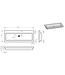 Wastafel Hardsteen Raw 120x46x5 cm enkel zonder kraangaten