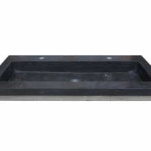 Wiesbaden Wastafel Hardsteen Raw 100x46x5 cm met 2 kraangaten