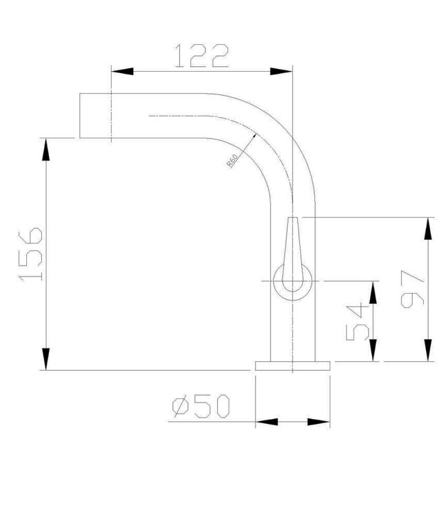 Wiesbaden Alpha fonteinkraan 1/2" chroom