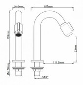 Wiesbaden Victoria luxe fonteinkraan geborsteld Brons Koper 1/2''