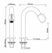 Wiesbaden Victoria luxe fonteinkraan geborsteld Messing 1/2''