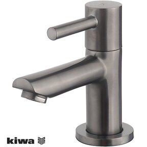 Wiesbaden Amador fonteinkraan Gun metal met Kiwa keurmerk 1/2"