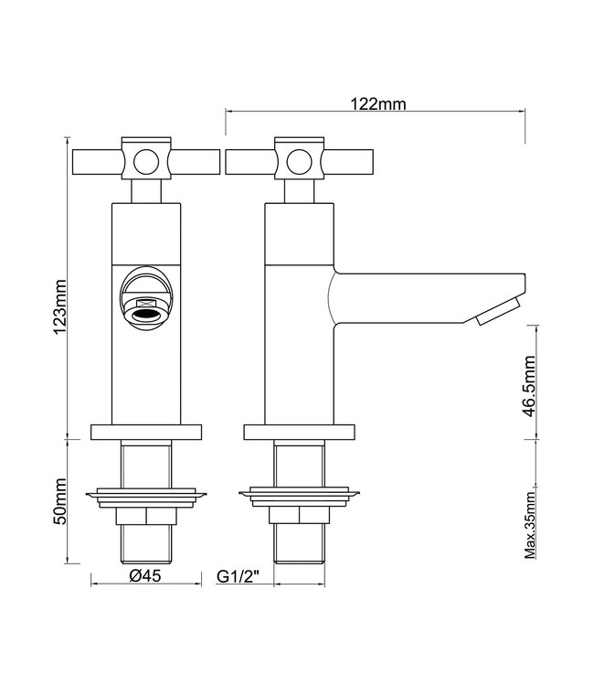 Wiesbaden Wiesbaden Asmaro fonteinkraan  Geborsteld Staal Kiwa 1/2"