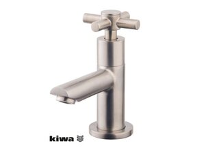 Wiesbaden Asmaro fonteinkraan  Geborsteld Staal Kiwa 1/2"