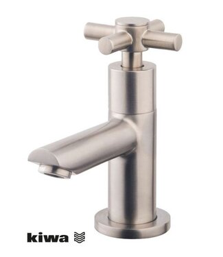 Wiesbaden Wiesbaden Asmaro fonteinkraan  Geborsteld Staal Kiwa 1/2"