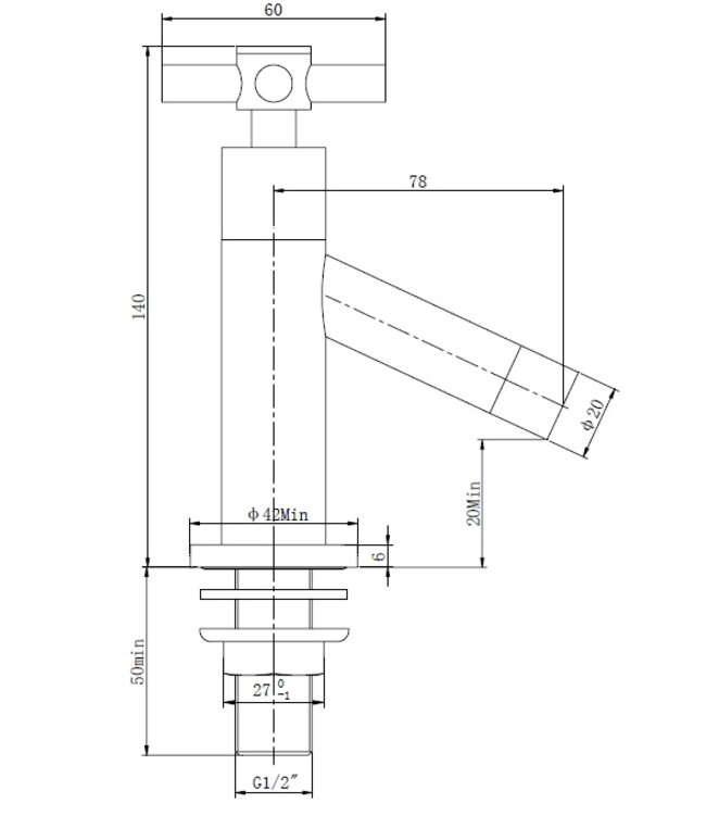Wiesbaden Brizo fonteinkraan Chroom Kiwa keur 1/2"