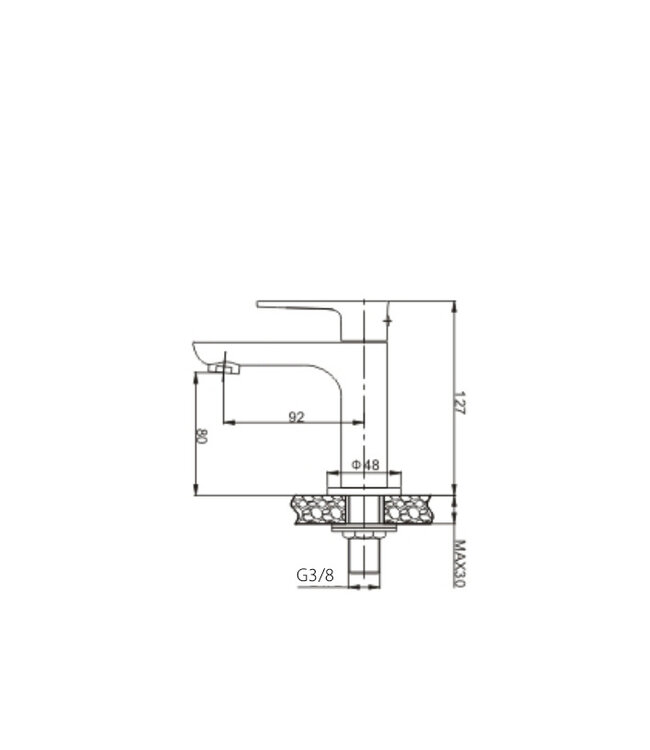 Wiesbaden Casma Chroom/Wit fonteinkraan Kiwa 1/2"