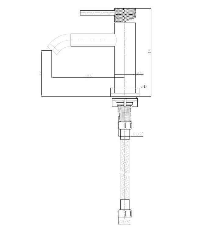 Wiesbaden Wiesbaden Fonteinkraan Ribbd Geborsteld Staal - 29.5371