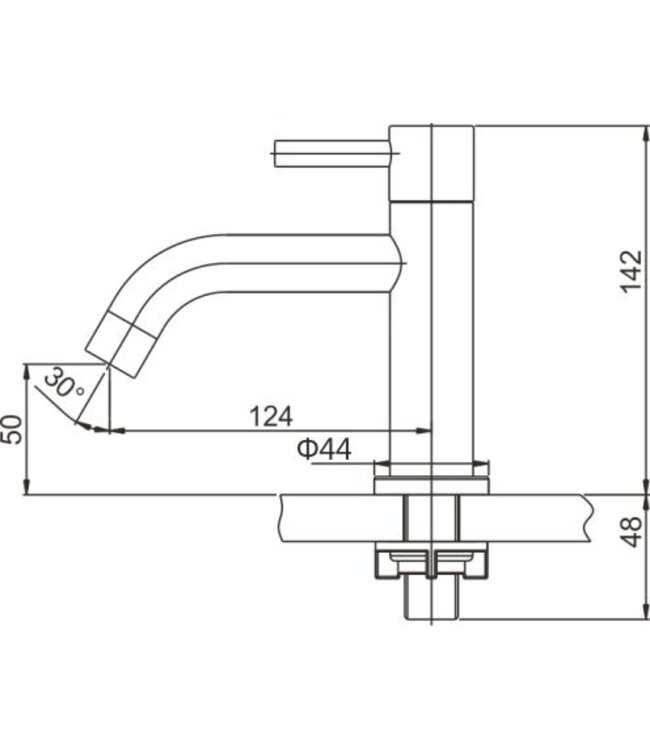Wiesbaden fonteinkraan Verona RVS - 24.3715