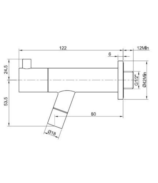 Wiesbaden Amador Inbouw fonteinkraan Geborsteld Messing KIWA-keur - 22.5722