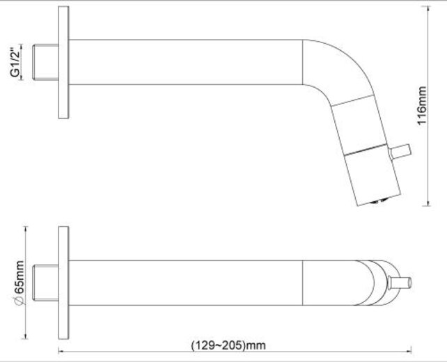 Wiesbaden Sophia Inbouw Fonteinkraan Geborsteld Messing Inkortbaar 205-129 mm - 22.5760 Wiesbaden Sophia Inbouw Fonteinkraan Geborsteld Messing Inkortbaar 205-129 mm - 22.5760