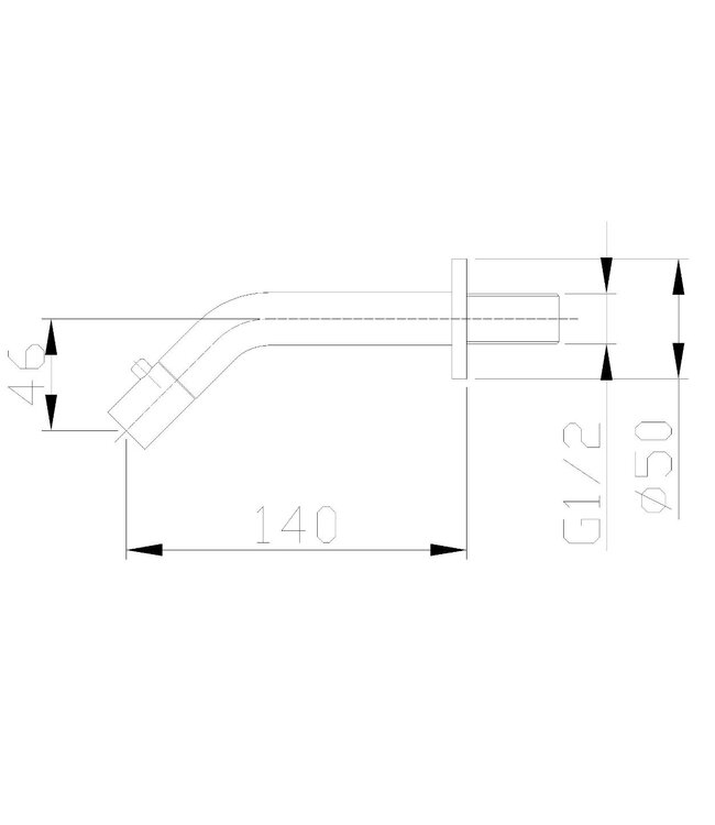 Wiesbaden Metro Inbouw Fonteinkraan Mat Zwart 14cm - 22.4008