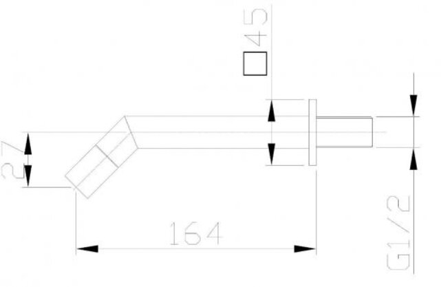 Wiesbaden Kappa Inbouw Fonteinkraan Chroom 16cm - 22.4002