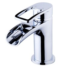 Wiesbaden Alegra wastafelkraan waterval Chroom met waste - 29.4210